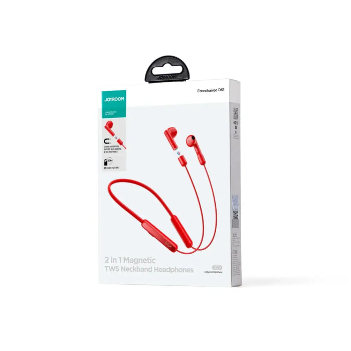 Magnetic Wireless Neckband Headphones Joyroom JR-DS1 (red) - Wired<<<Headphones<<<Audio<<<InnproXML&&&Headphones