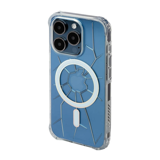 MagSafe Kingxbar PQY Crack Series Silicone Case for iPhone 15 Pro - Transparent - Cell phone cases