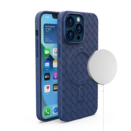 MagSafe Woven Case for iPhone 15 - navy blue - Cell phone cases and covers<<<HurtelXML