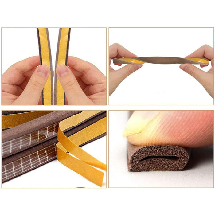 RUBBER SEAL E-PROFILE 6 M FOR WINDOWS AND DOORS BROWN COLOR MAGUS EPDM-6EB
