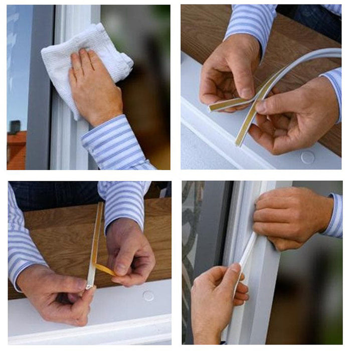 RUBBER SEAL P-PROFILE 6 M FOR WINDOWS AND DOORS WHITE COLOR MAGUS EPDM-6PW