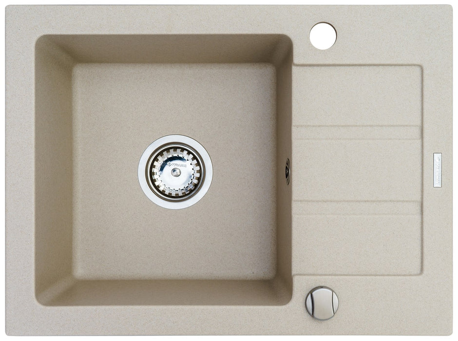 One-bowl sink with draining board Maidsinks Promo 62x44 1B 1D E070053701