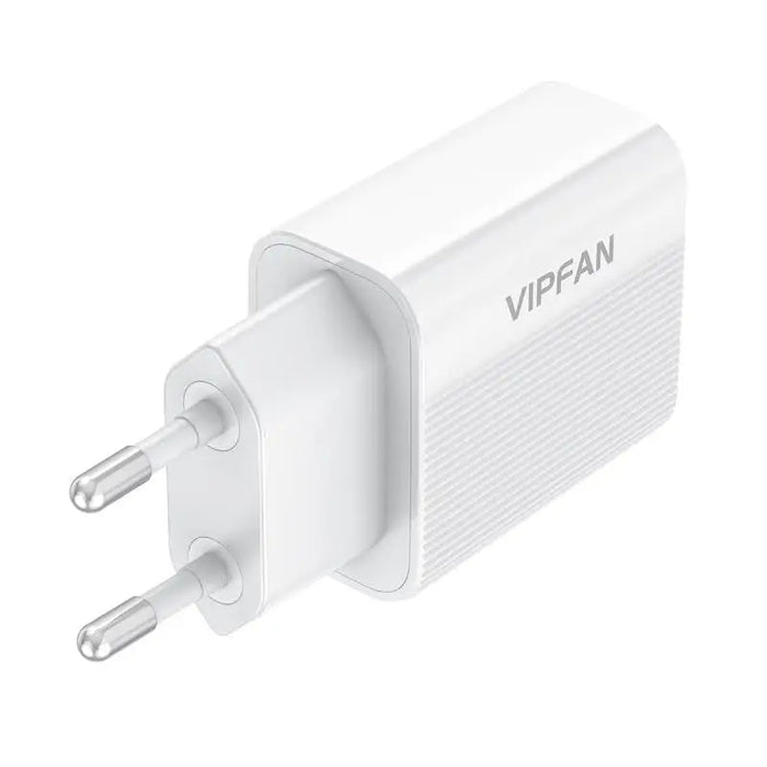 Mains charger VFAN E01 1x USB 2.4A + Micro USB cable (white) - mains chargers<<<Chargers<<<GSM Accessories<<<InnproXML
