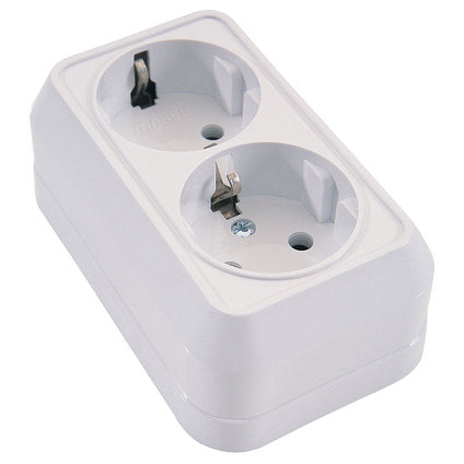 CONTACT DOUBLE FOR OUTDOOR MOUNTING WHITE IP20 MAKEL MIMOSA