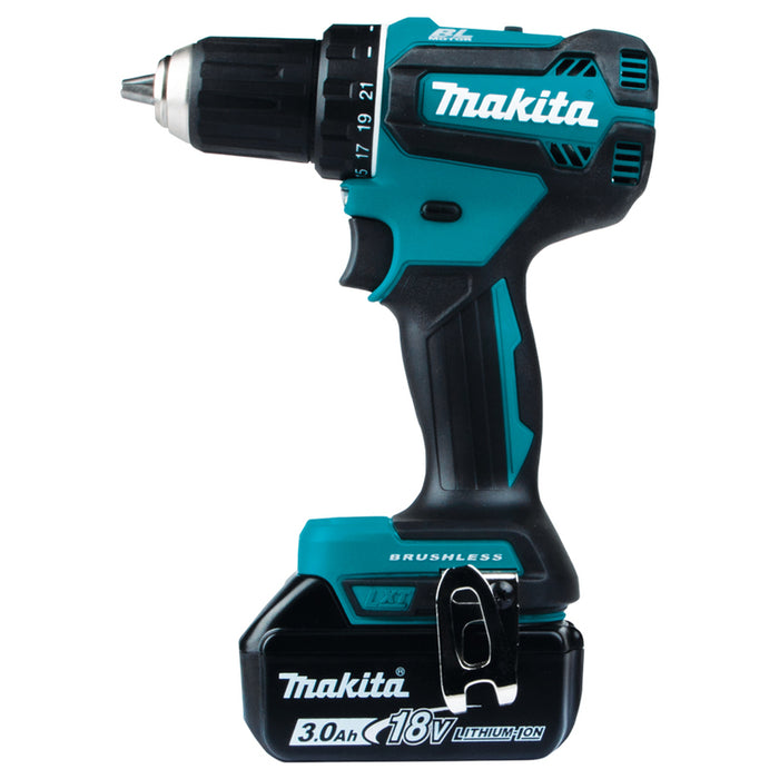 CORDLESS BRUSHLESS DRILL MAKITA DDF485RFJ 18 V, 50.00 nm, NUMBER OF BATTERIES 2, 3.00 Ah, CASE