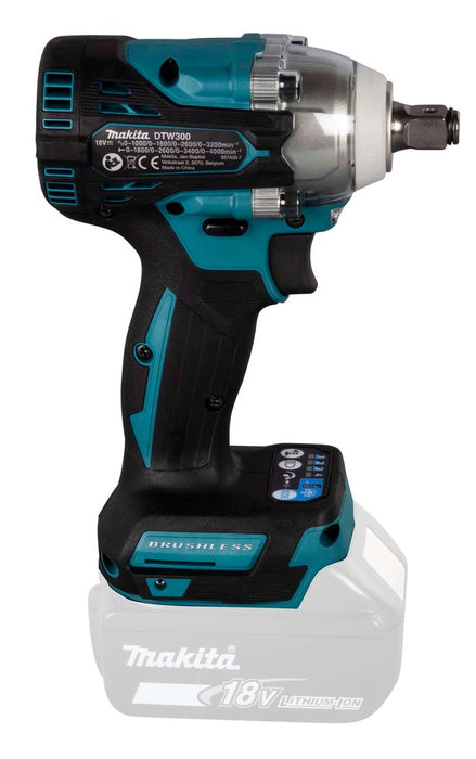 Makita DTW300Z power screwdriver/impact driver 3200 RPM Black, Blue