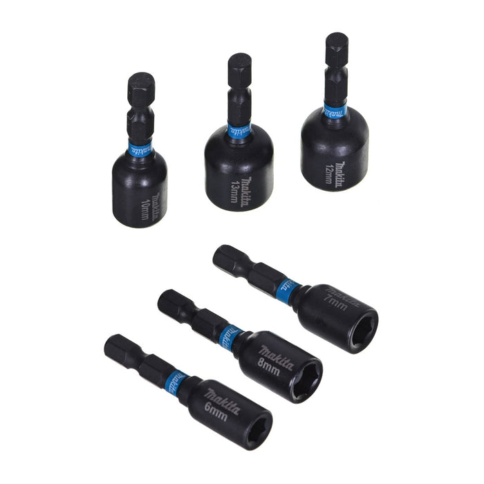 MAKITA ZESTAW NASADEK 1/4"  50mm 6szt. IMPACT BLACK
