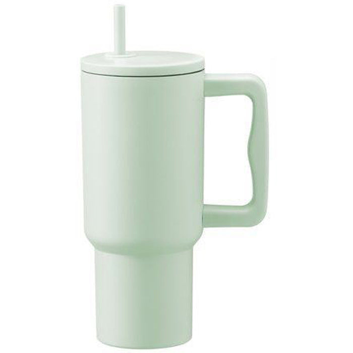 THERMO MUG WITH HANDLE AND STRAW 900ML GREEN MAKU