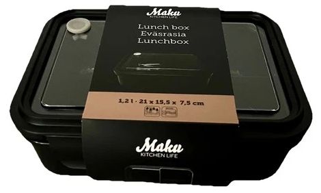 FOOD BOX 1.2 L BLACK MAKU