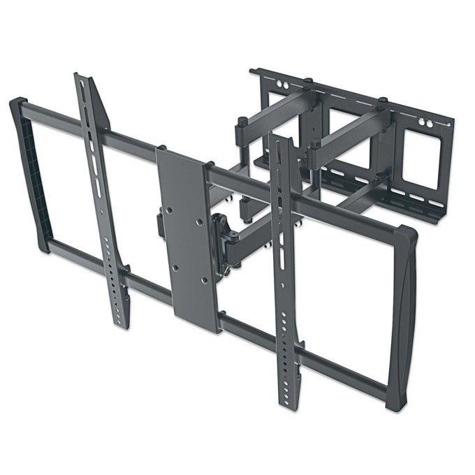 Manhattan TV & Monitor Mount, Wall, Full Motion, 1 screen, Screen Sizes: 60-100", Black, VESA 200x200 to 900x600mm, Max 80kg, LFD, Tilt & Swivel with 3 Pivots, Lifetime Warranty