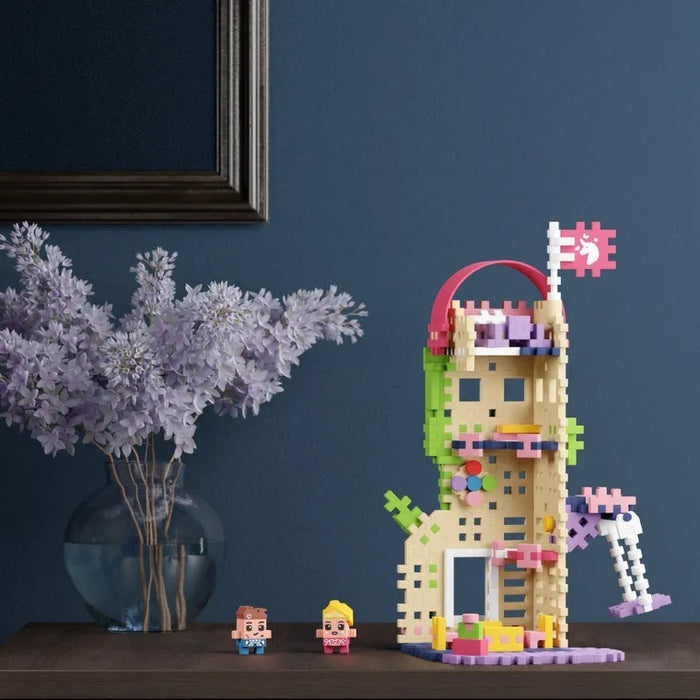 MARIOINEX Mini Waffle Princess Fantasy Tower Building Blocks, 148 pieces