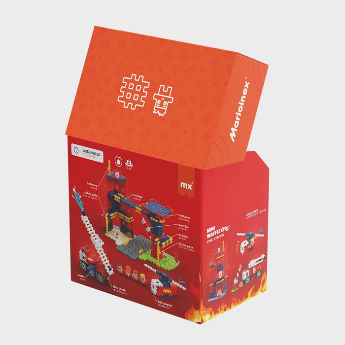 Marioinex Mini Waffle Building Blocks – City: Fire Station, 280 pieces