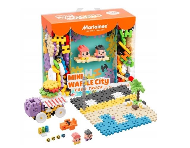 Marioinex Mini Waffle Building Blocks – City: Food Truck, 148 pieces