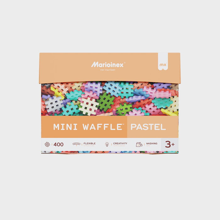 Marioinex Mini Waffle building blocks, 400 pieces in pastel colours