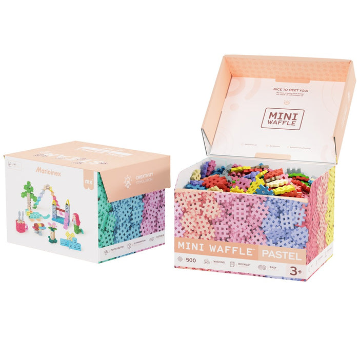 Marioinex Mini Waffle building blocks, 500 pieces, pastel colours