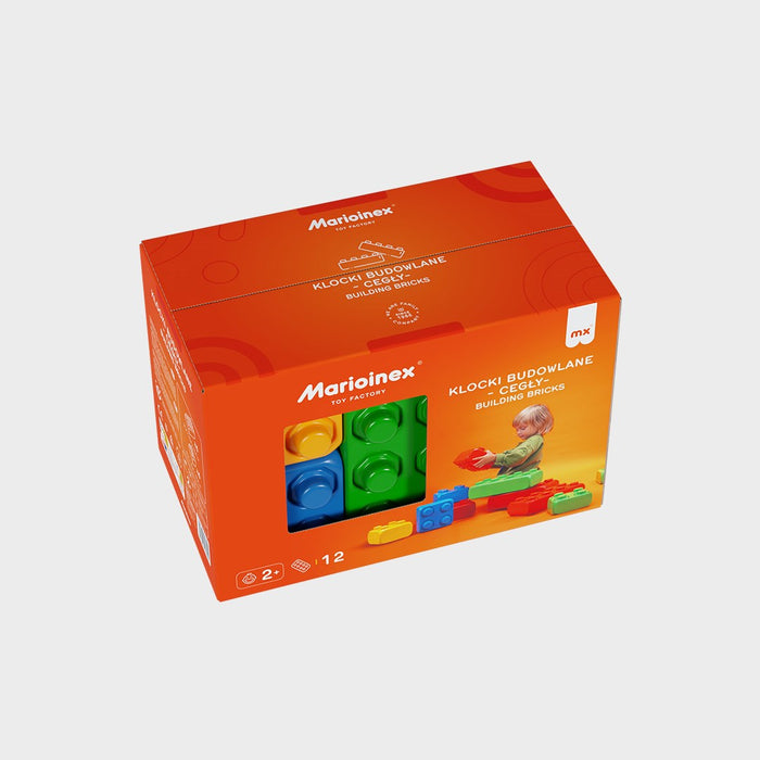 Marioinex ‘brick’ building blocks, 12 pieces