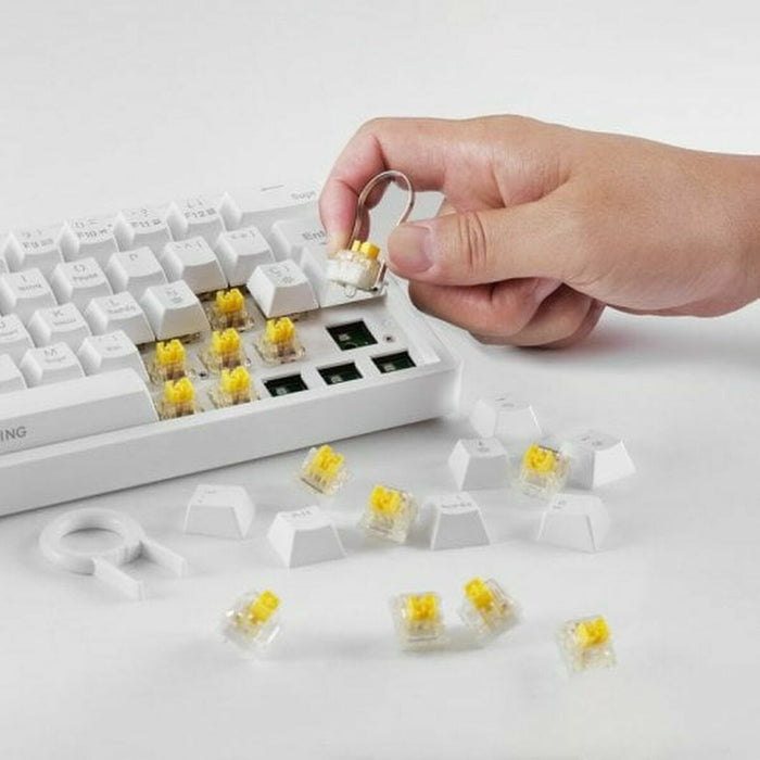 Gaming Keyboard Mars Gaming MKMINIPROWYES Qwerty US White