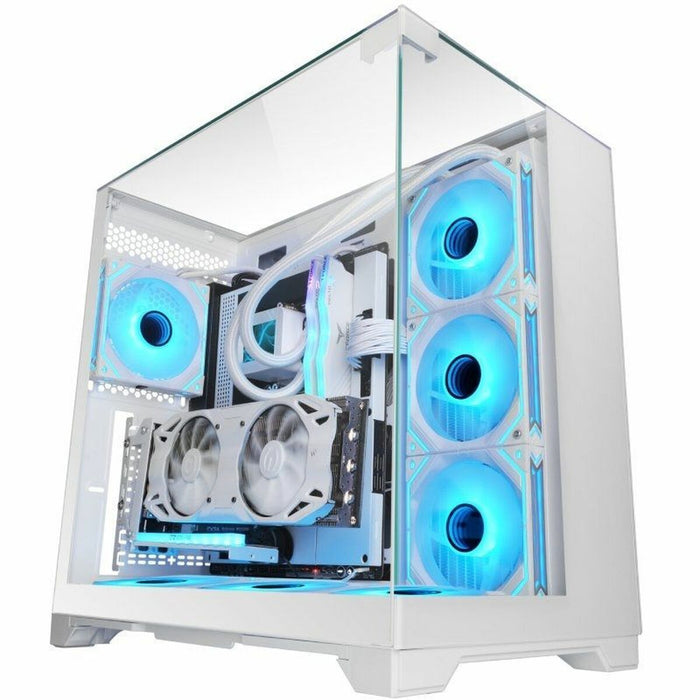 ATX Mini-tower Box Case Mars Gaming MCVISIONW White