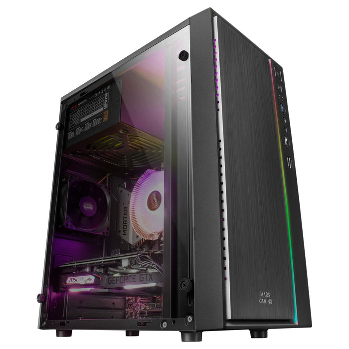 ATX Mini-tower Box Case Mars Gaming MCM Black