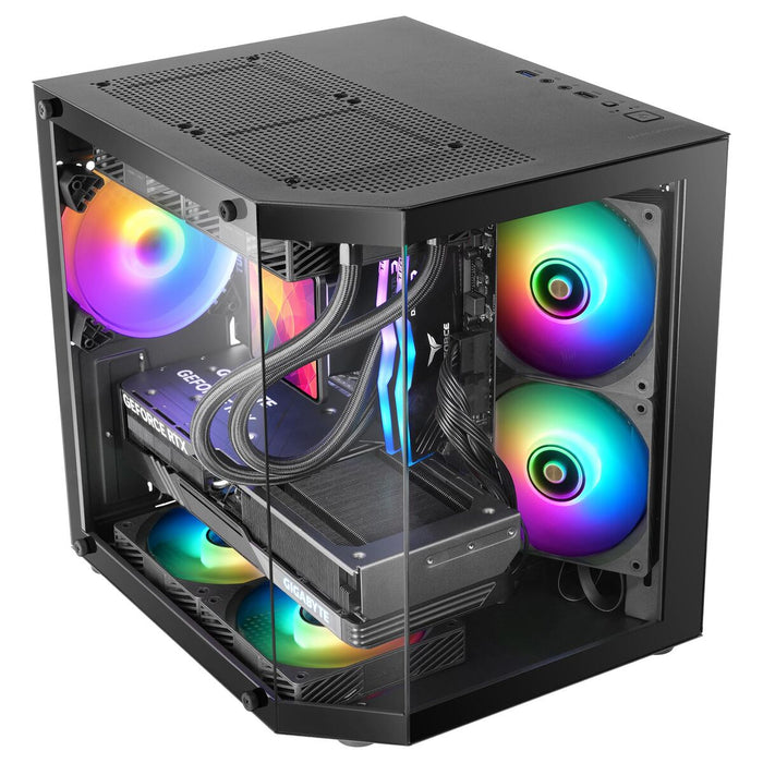 ATX Semi-tower Box Mars Gaming MC3TLITE Black