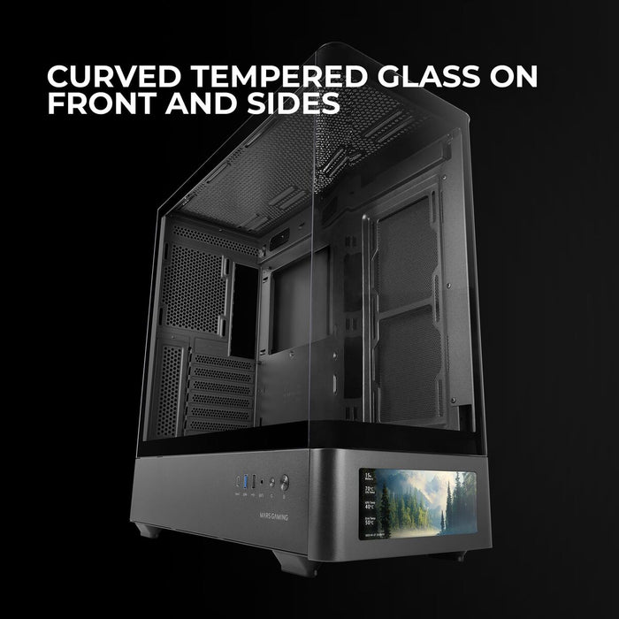 ATX Semi-tower Box Mars Gaming MCLCDPRO Black