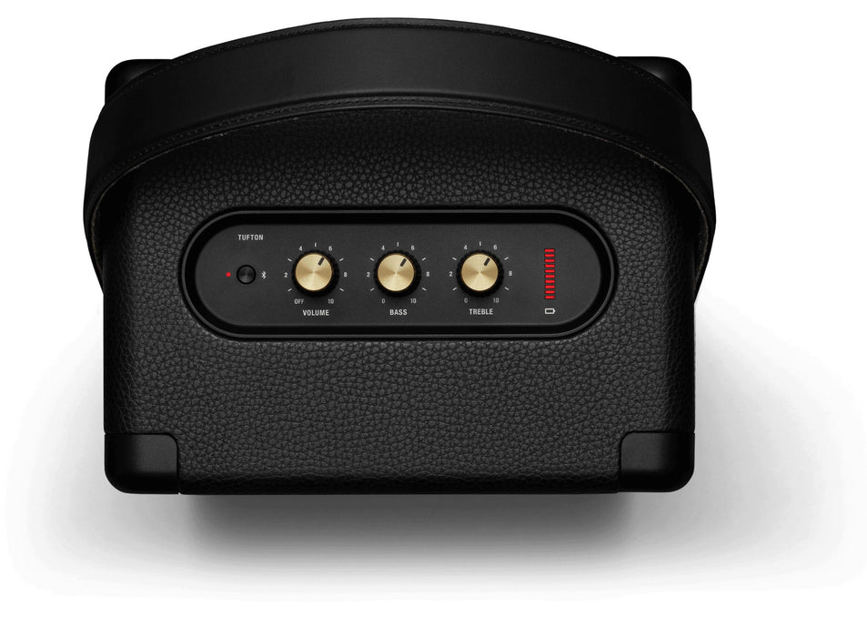 Bluetooth speaker MARSHALL TUFTON BLACK & BRASS 40 W, BLUETOOTH, BATTERY UP TO 20 HOURS, BLACK