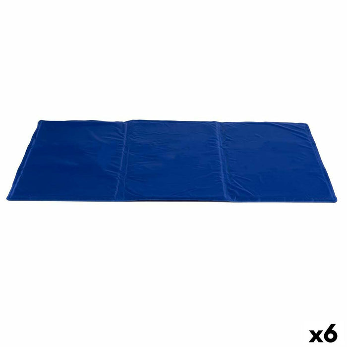 Dog Carpet Mascow Blue Foam Gel 49,5 x 1 x 90 cm Refreshing (6 Units)