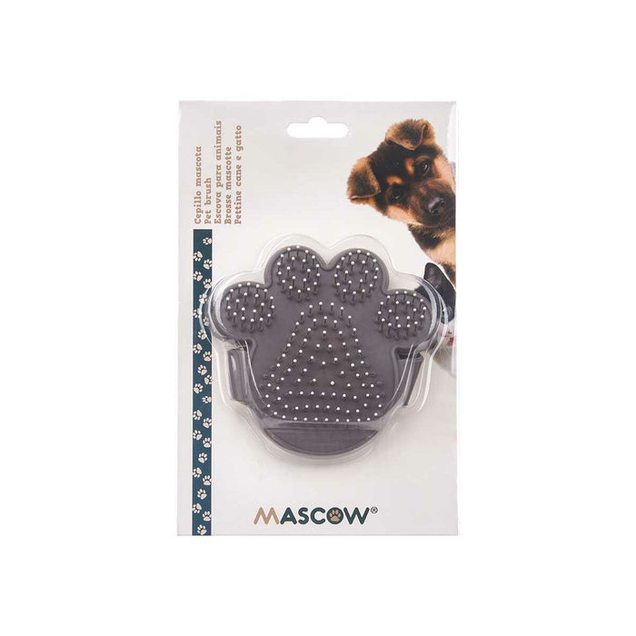 Dog Brush Mascow Grey 10,5 x 10 x 3 cm (12 Units)