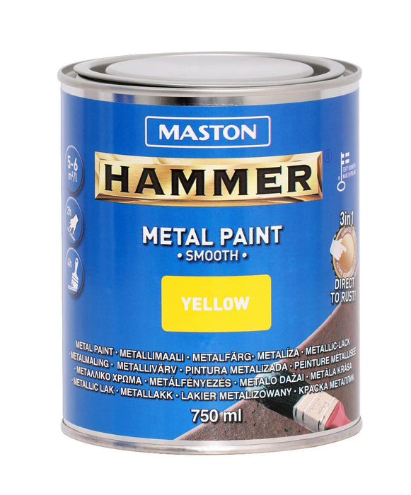 HAMMER PAINT 3B1 SMOOTH YELLOW 0.75L
