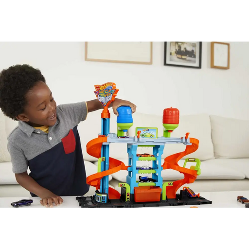 Mattel Hot Wheels - Color Shifters Zakręcona Megamyjnia HDP05 - Garages and tracksPOJ-GIT<<<(Games and Toys)