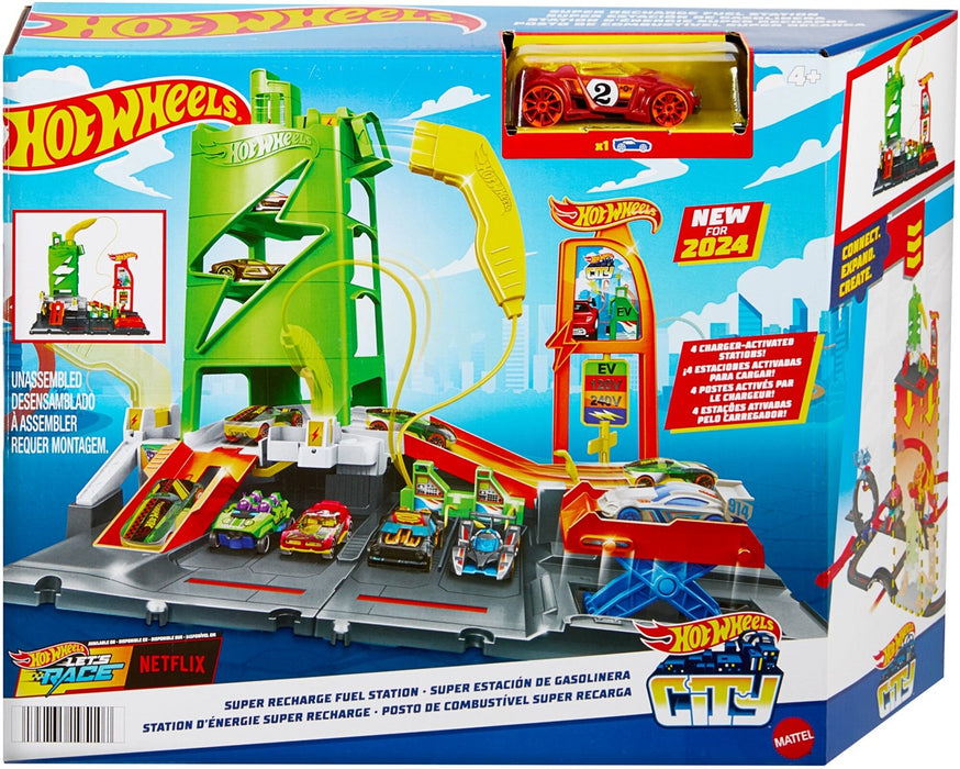 Mattel Hot Wheels City Superstacja ładowania samochodów HTN79