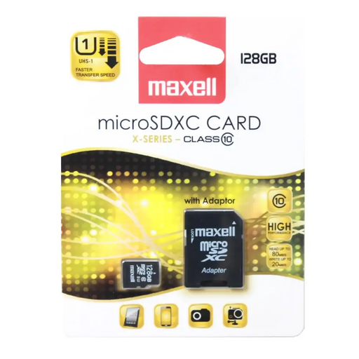 Maxell micro SDXC memory card 128GB - Карти памет<<<Фото и видео аксесоари<<<ValiAPI