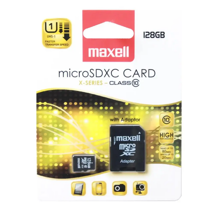 Maxell micro SDXC memory card 128GB - Карти памет<<<Фото и видео аксесоари<<<ValiAPI