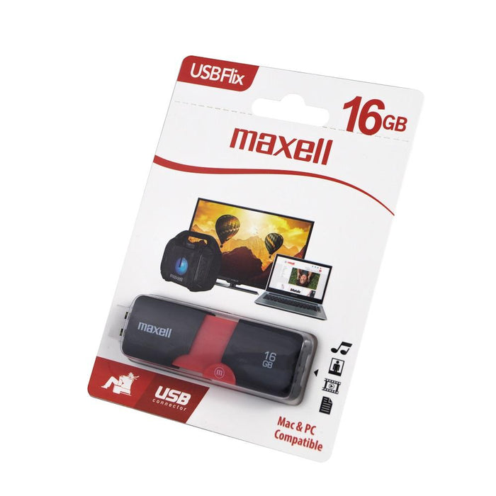 USB flash drive MAXELL FLIX, USB 2.0, 16GB, Black