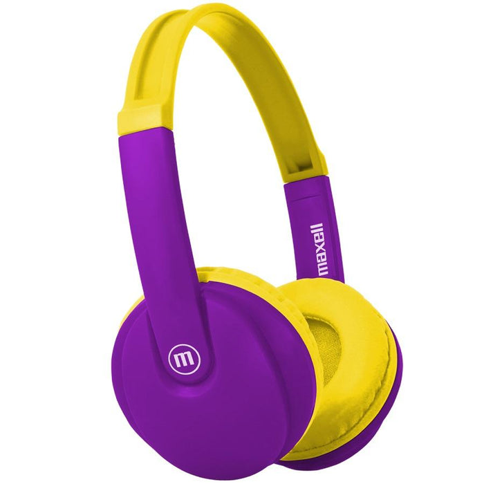 Bluetooth children's headphones Maxell KIDZ HP-BT350, Small size, Violet/Yellow