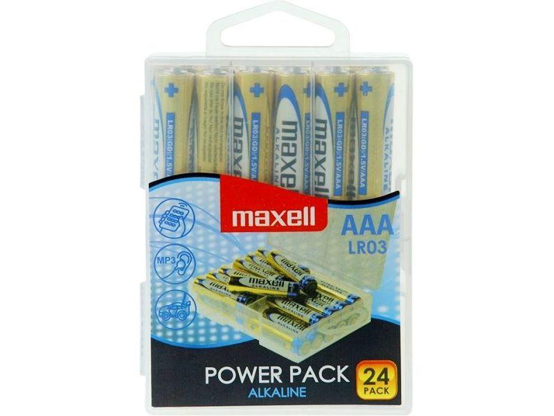 Alkaline batteries MAXELL LR03 1.5V AAA 24 pcs. blister PVC case