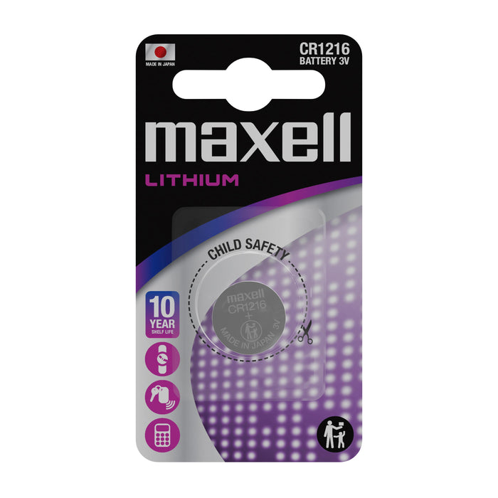 Lithium button battery MAXELL CR1216 3 V