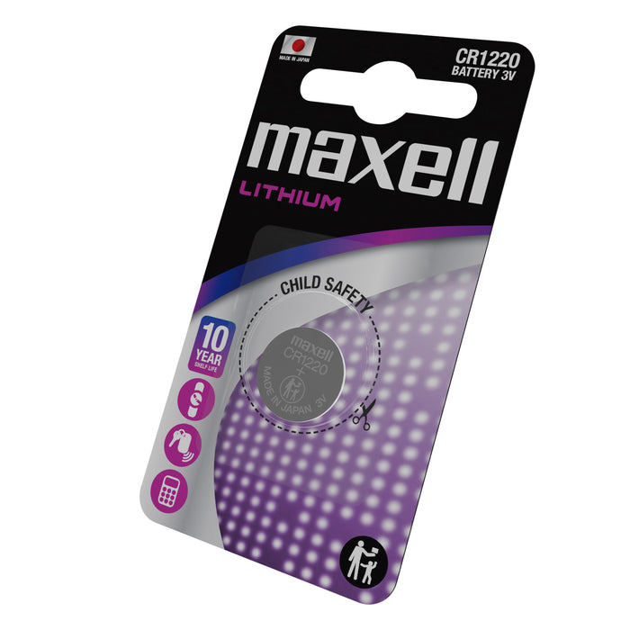Lithium button battery MAXELL CR1220 3V