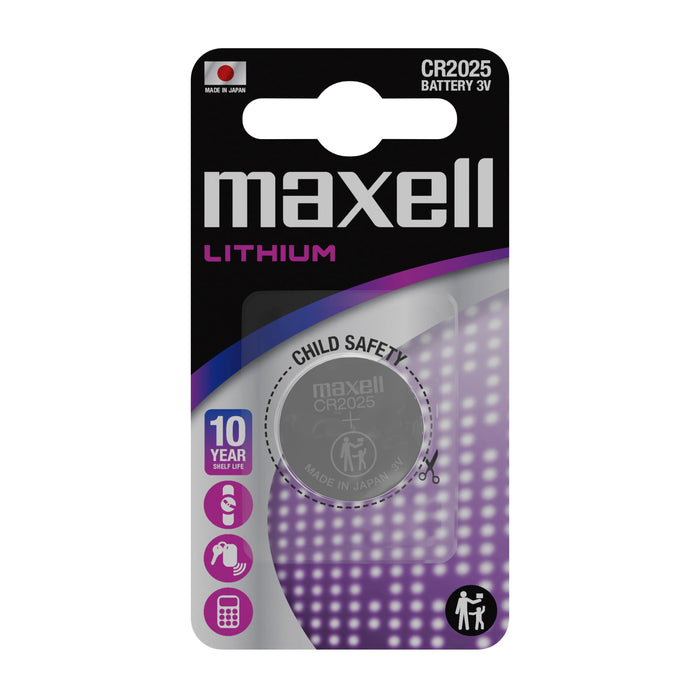 Lithium button battery MAXELL CR2025 3 V