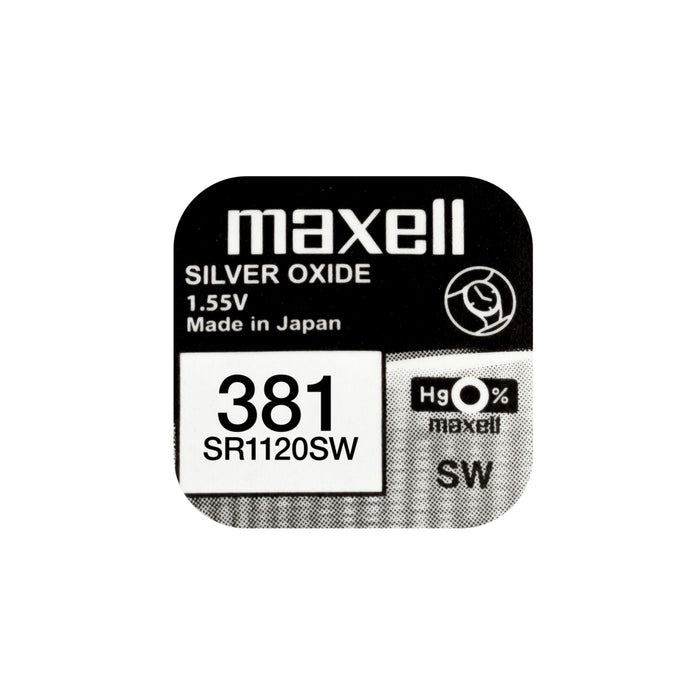 Button battery silver MAXELL SR1120 SW /381/391/ AG8 1.55V