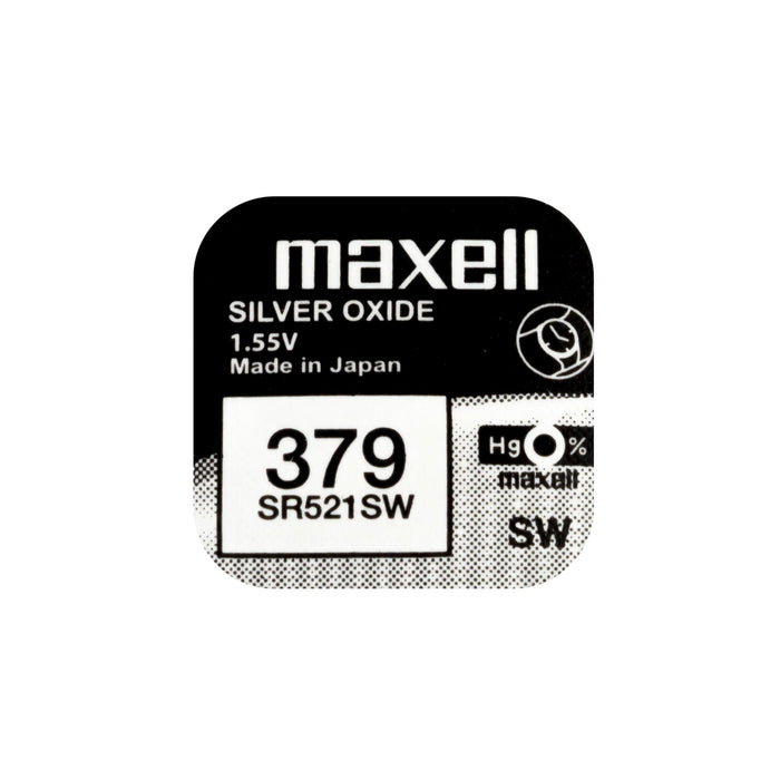 Button battery silver MAXELL SR521 SW /AG0/379/ 1.55V