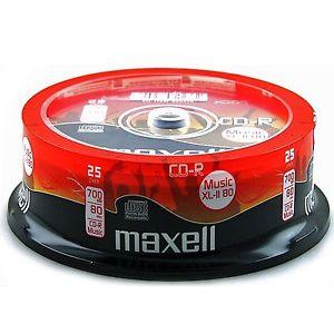 CD-R Music XL-II MAXELL, 700MB, 80 min, 25 pcs