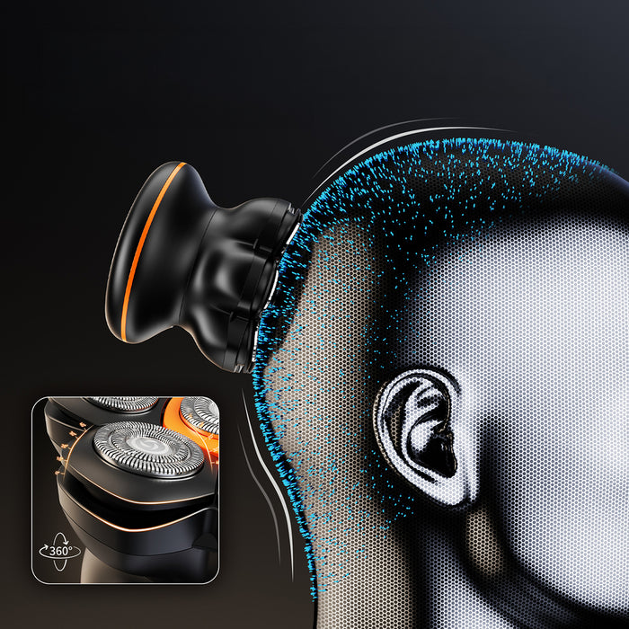 MAXGROOM JK-1688 Electric Shaver for Head and Beard - Black