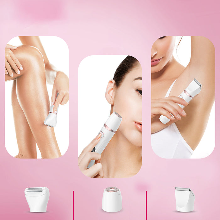 MAXGROOM JK-105 3-in-1 Women's Body and Face Trimmer - White