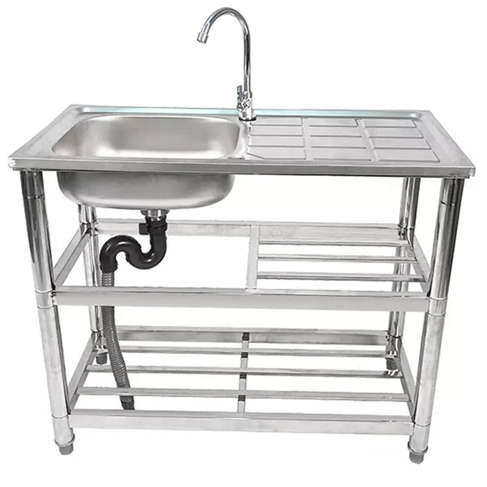 GARDEN SINK STAINLESS STEEL WITH FOLDING LEGS MAXHOME MG-98