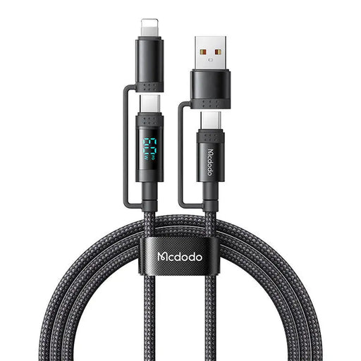 McDodo 4-in-1 USB-C/A to USB-C/Lightning cable CA-1990 1.2m (black) - Adapters connectors and converters<<<IT