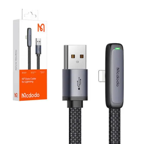 Mcdodo CA-2791 USB to lightning angle cable 1.8m (black) - USB to Lightning<<<USB cables<<<GSM Accessories<<<InnproXML