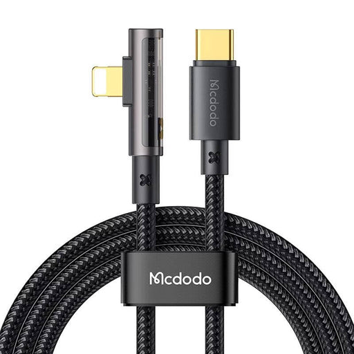 McDodo CA-3390 36W 1.2m USB-C to Lightning angle cable (black) - USB-C to Lightning<<<USB cables<<<GSM