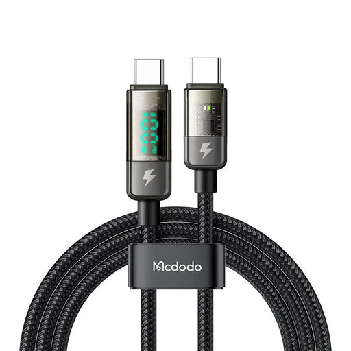 Mcdodo CA-3610 USB-C to USB-C cable auto power off PD 100W 1.2m (black) - USB-C to USB-C<<<USB cables<<<GSM