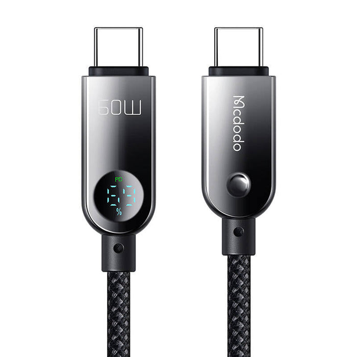 Mcdodo CA-4780 USB-C to USB-C 60W data cable 1.2m (black) - USB-C to USB-C<<<USB cables<<<GSM Accessories<<<InnproXML
